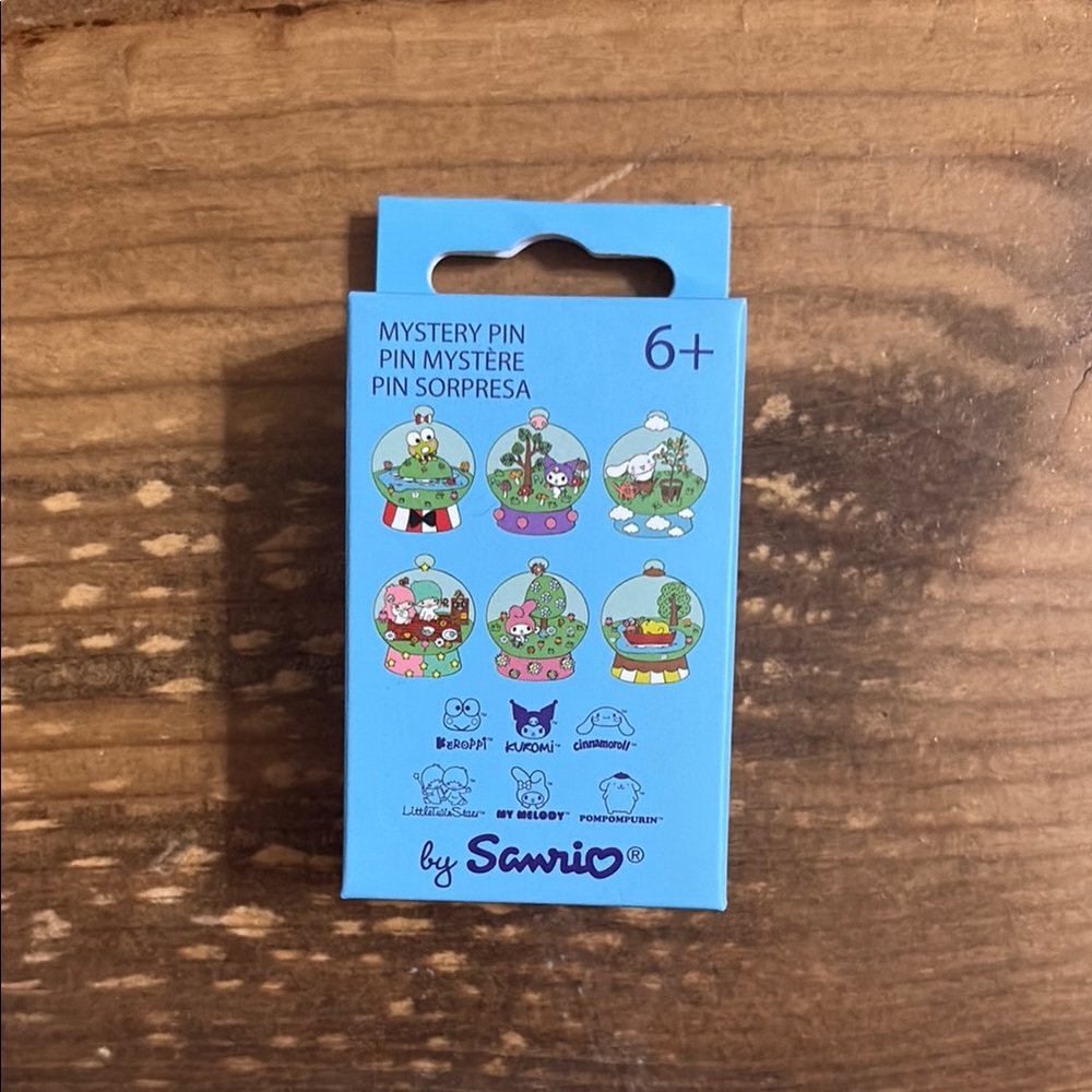 Sanrio Blue Mystery Pin Box with Cute Characters